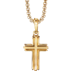 Gold - Men Charms & Pendants David Yurman Deco Cross Pendant - Gold