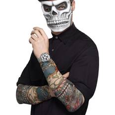 Skeletons Makeup Smiffys Day of the Dead Tattoo Sleeves