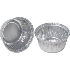 Durable Packaging Aluminum Round Containers 3 1/4' dia Silver 1000/Carton 140030