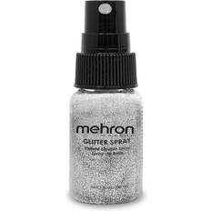 Body Makeup Mehron Silver Glitter Spray Gray One-Size
