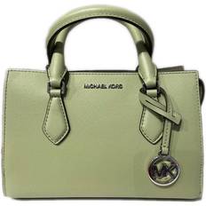Michael Kors Marilyn Medium Saffiano Palm Green Leather Top Zip Tote Bag
