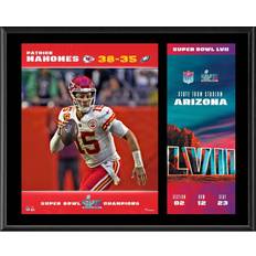 Sports Fan Products "Patrick Mahomes Kansas City Chiefs 12" x 15" Super Bowl LVII Champions Sublimated Plaque with Replica Ticket"