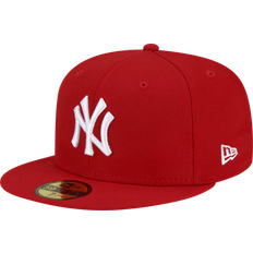 New Era Mens Yankees Logo White 59Fifty Fitted Cap Mens Red/Red