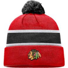 Fanatics NHL Chicago Blackhawks Breakaway Pom Knit Beanie, Men's, Red
