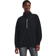 Under Armour Outerwear Under Armour UA Woven Oversized Full-Zip Jacket for Ladies Black/Black/White