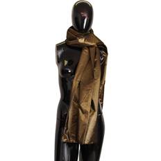 Dolce & Gabbana Gold Blend Shawl Wrap Metallic Bronze Women's Scarf