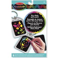 Melissa & Doug Scratch Art Key Chain Party Pack Activity Kit 6 Key Chains