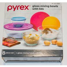 Pyrex 8-piece Sculpted Glass Mixing Bowl Set