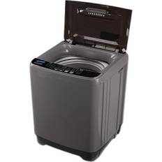 Costway 26lbs Portable Semi-Automatic Washing Machine w/Built-In Drain Pump Grey