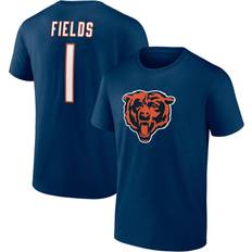 Sports Fan Apparel Fanatics Men's Justin Fields Navy Chicago Bears Player Icon T-Shirt