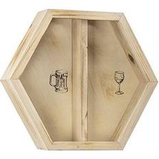 American Art Decor Wooden Cork Cap Collector Wine Rack