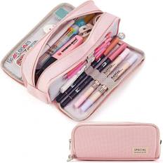 Large Capacity Pencil Case 3 Compartment Pouch Pen