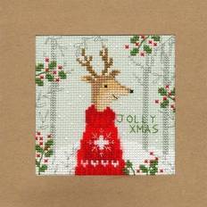 Bothy Threads Christmas Deer Greeting Card Counted Cross-Stitch Kit