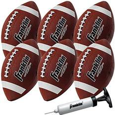 Soccer on sale Franklin Sports Grip-Rite Deflated Rubber Junior Football with Pump 6pk Brown