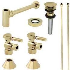 Kingston Brass CC43107DLLKB30 Modern Plumbing Sink Trim Kit with Bottle Trap, Brushed Brass