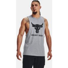 Herre Singleter Under Armour UA Project Rock Brahma Bull Top Grey