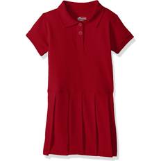 Children's Clothing Classroom School Uniforms Girls' Big Pique Polo Dress, red