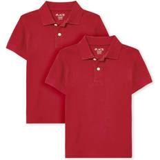 XXL Polo Shirts Children's Clothing The Children's Place Boy's Uniform Pique Polo 2-pack - Classic Red