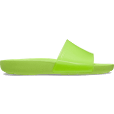Crocs Splash Glossy Strappy Slides - Limeade