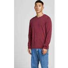 Rot Pullover Jack & Jones Male Strickpullover Rundhalsausschnitt