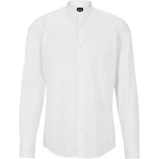 Linen Shirts - Men Hugo Boss P Hank Spread C1 2222 Shirt - White