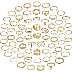 Yeezii Knuckle Rings 68 Pieces Set - Gold