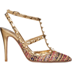 Valentino Garavani Raffia Rockstud - Gold Multicolour