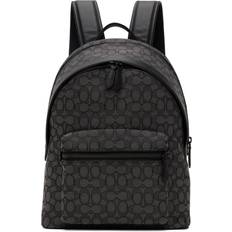Coach West Charcoal Black Signature Large Backpack