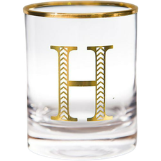 Qualia Monogrammed Letter "H" Double Old Fashioned Drink Glass 0fl oz 4