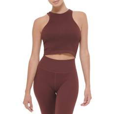 Calvin Klein T-shirts & Tank Tops Calvin Klein Performance Women's Ribbed Crop Top, Bitter Chocolate