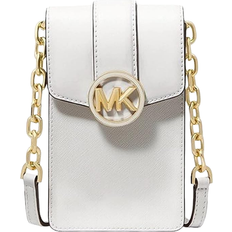 Michael Kors Carmen Small Logo Smartphone Crossbody Bag - Optic White