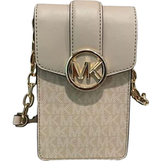 Michael Kors Carmen Small Logo Smartphone Crossbody Bag - Light Sand