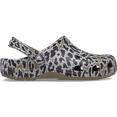 Crocs Classic Graphic Clogs - Khaki/Leopard