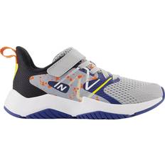 New Balance Kids' Rave Run v2 Bungee with Top Strap Grey/Blue/Orange Size 2.5