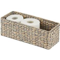 Small bathroom storage baskets mDesign Small Rustic Farmhouse