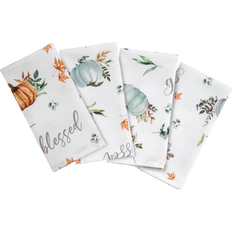 Polyester Cloth Napkins Avanti Grateful Patch 18" Set Cloth Napkin Beige (50.8x)