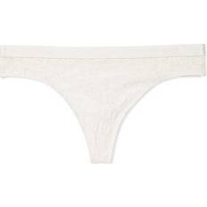 PINK Wear Everywhere Lace Thong Panty - White