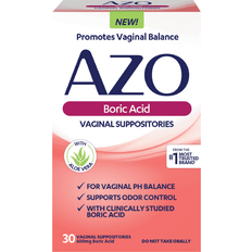 Intimate Products Medicines AZO Boric Acid 600mg 30 Suppository