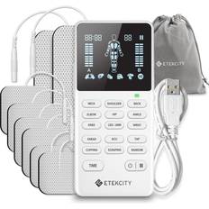 TENS Unit- Dual Channel TENS Muscle Stimulator for Pain Relief, Electric  TENS Machine Pulse Massager with 8 Pcs Electrode Tens Unit Replacement Pads  