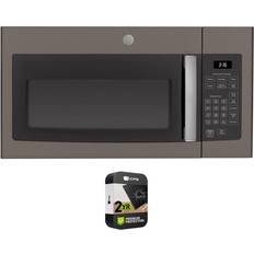 GE Countertop Microwave Ovens GE JVM3160EFES Over-the-Range Oven Slate Bundle with Premium 2 CPS Black