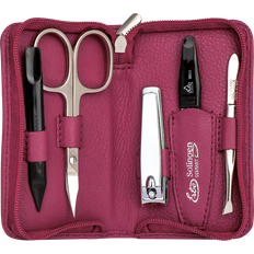 Nagelpflegeset ERBE Collection fünfteiliges Manicure Set im Leder-Reißverschluss-Etui