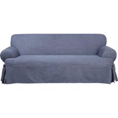 Sure Fit Authentic Denim Loose Sofa Cover Blue (243.8x106.7)