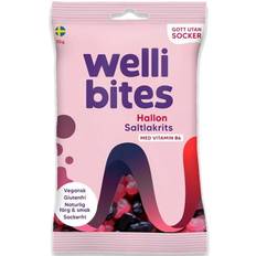 Bringebær Lakris Wellibites Raspberries & Salted Licorice 70g 1pakk