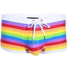 Andrew Christian Pride Stripe Swim Trunk - Rainbow