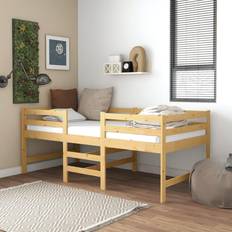 vidaXL brown Bed Frame Bed Base with Headboard
