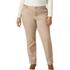 Lee Women Pants Lee Women's Wrinkle Free Relaxed Fit Straight Leg Pant (Plus) - Flax