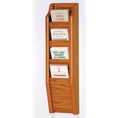 Wooden Mallet Cascade 4 Pocket Brochure Holder Display Rack Books