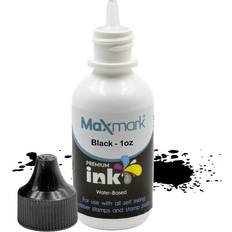 Maxmark premium refill ink for self inking stamps and stamp pads, black 1 oz