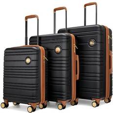 Spinner luggage set Miami CarryOn Miami CarryOn Brickell 3pc. Expandable Retro Spinner Luggage Set