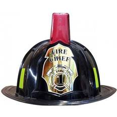 Aeromax Black Light Up and Sound Kid's Fire Chief Helmet Black